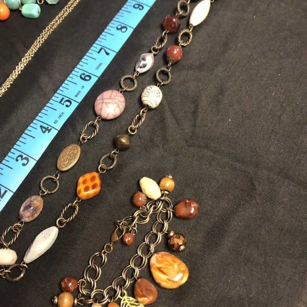 Gold tone jewelry collection w/2 necklace extenders